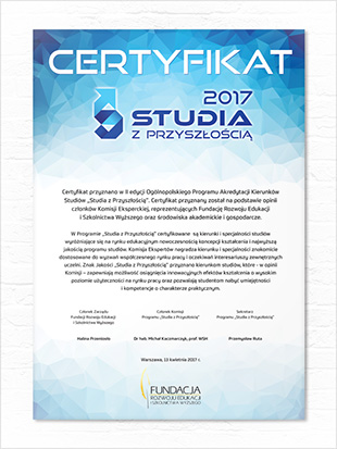 Projekt certyfikatu